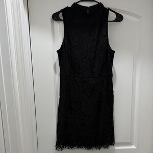 Elegant Black Lace Sleeveless Dress